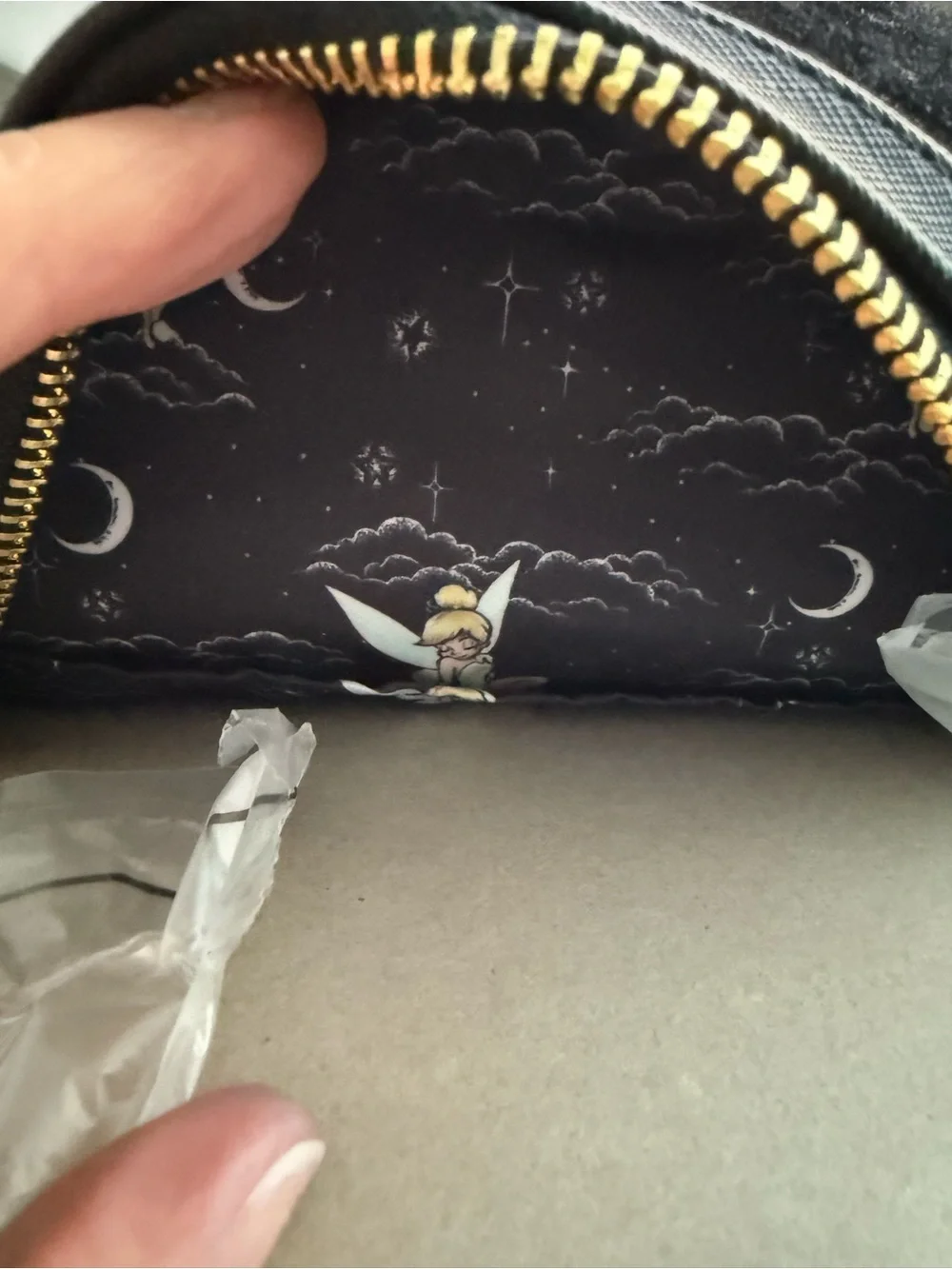 Loungefly Tinker Bell Pixie Dust Black Velvet Mini Backpack *NWT